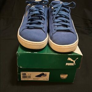 Puma Blue Suede Sneakers